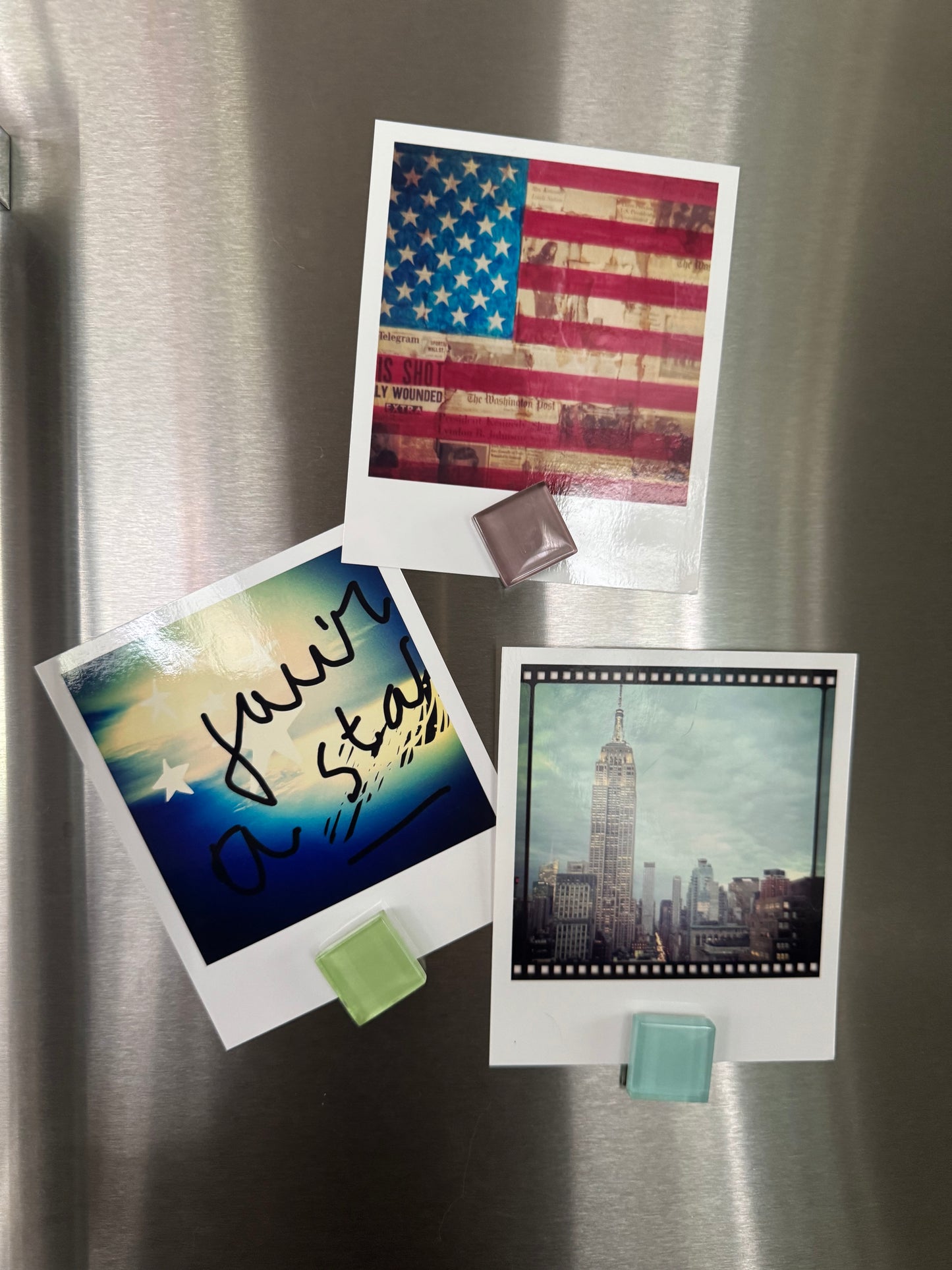 Handmade Glass Tile Magnets (set of 8)