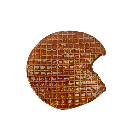 Ceramic wall sculpture - Dutch Stroopwafel
