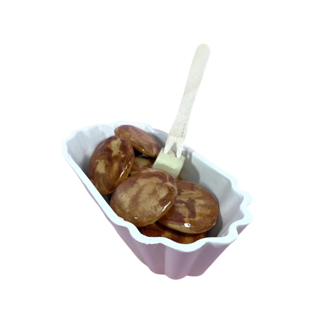 Ceramic wall sculpture - Dutch Poffertjes