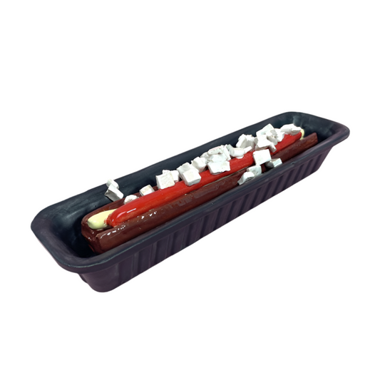 Ceramic wall sculpture - Dutch Frikandel speciaal