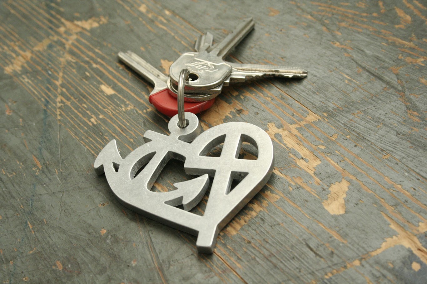 metal faith love hope pendant key fob