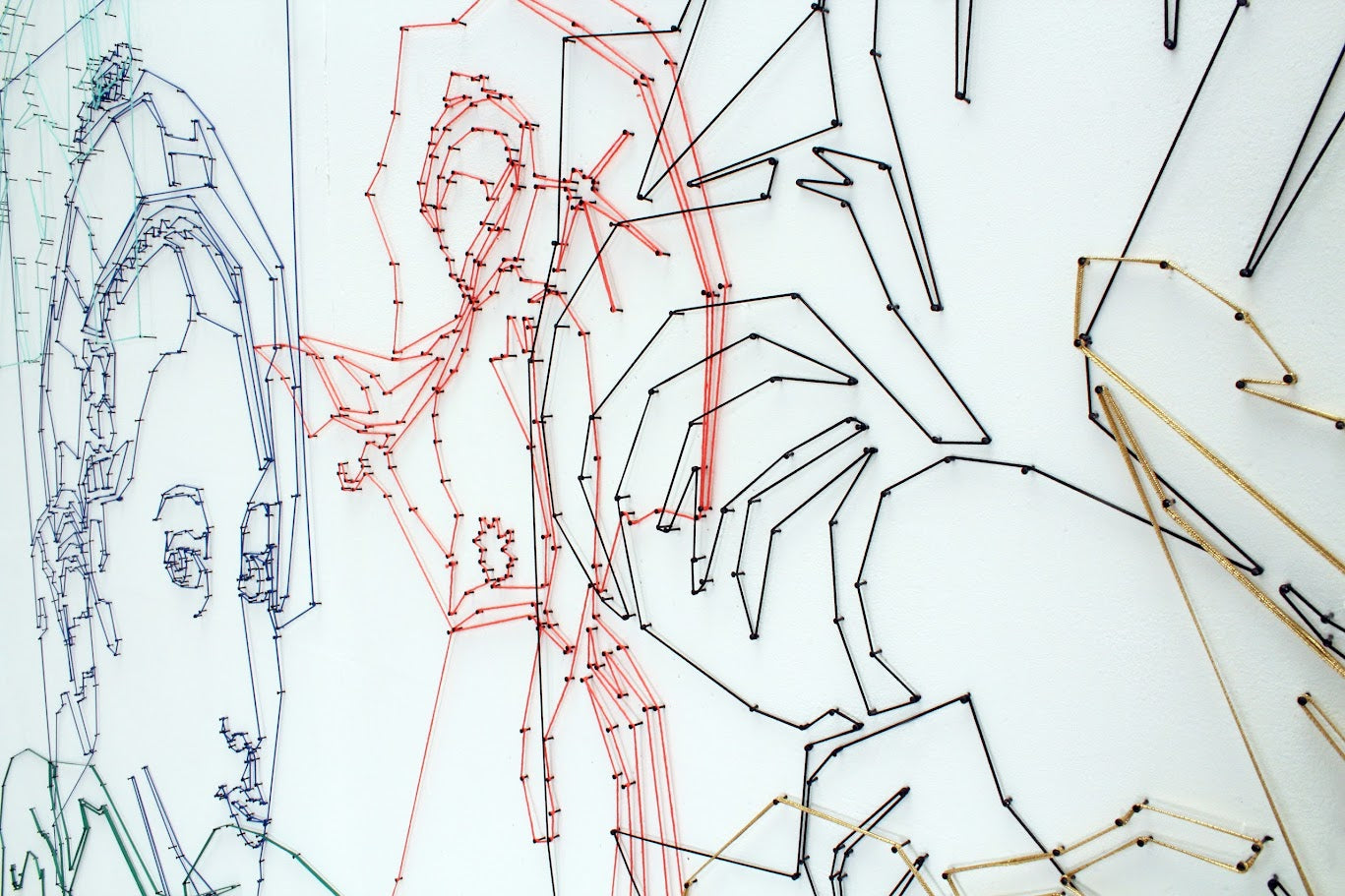 detail of pattern sheet for wall mural