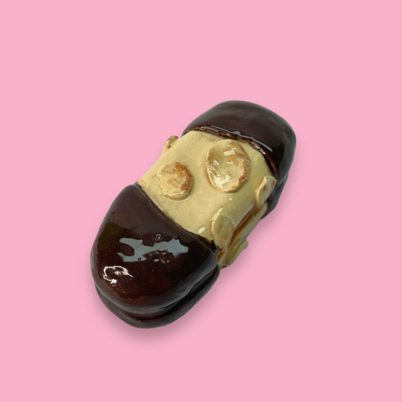 ceramic replica of Dutch cookie with chocolate