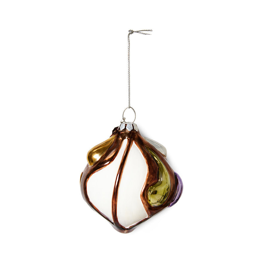 artistic Christmas ornament in warm colors