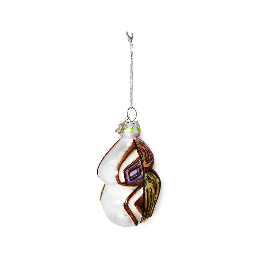 artistic multicolored Christmas ornament in warm colors
