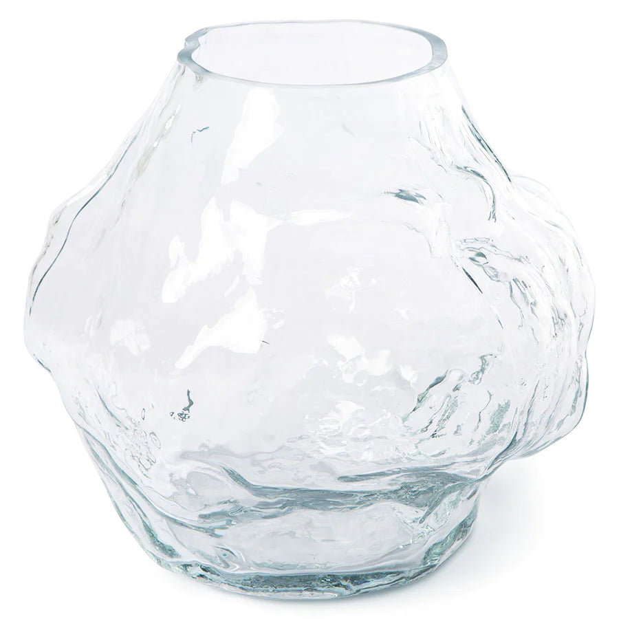 transparent glass cloud shaped vase