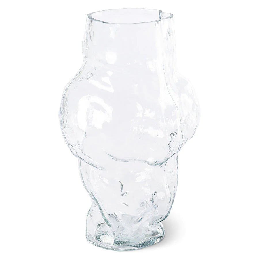 transparent glass cloud shaped vase