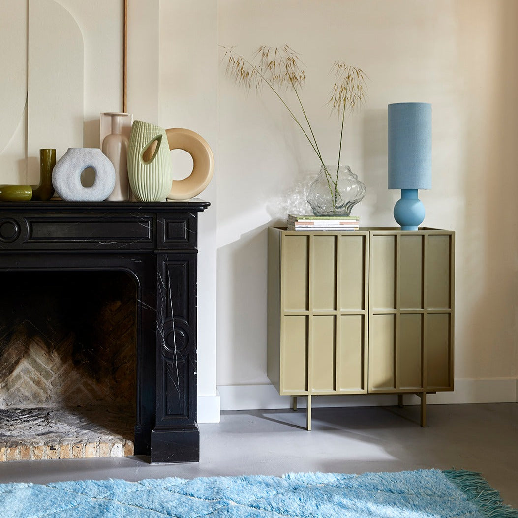 Mint green sculptural vase