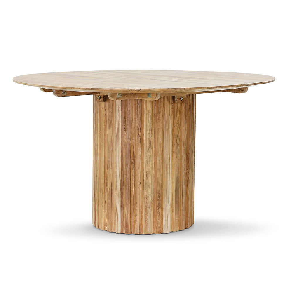 natural teak wooden table