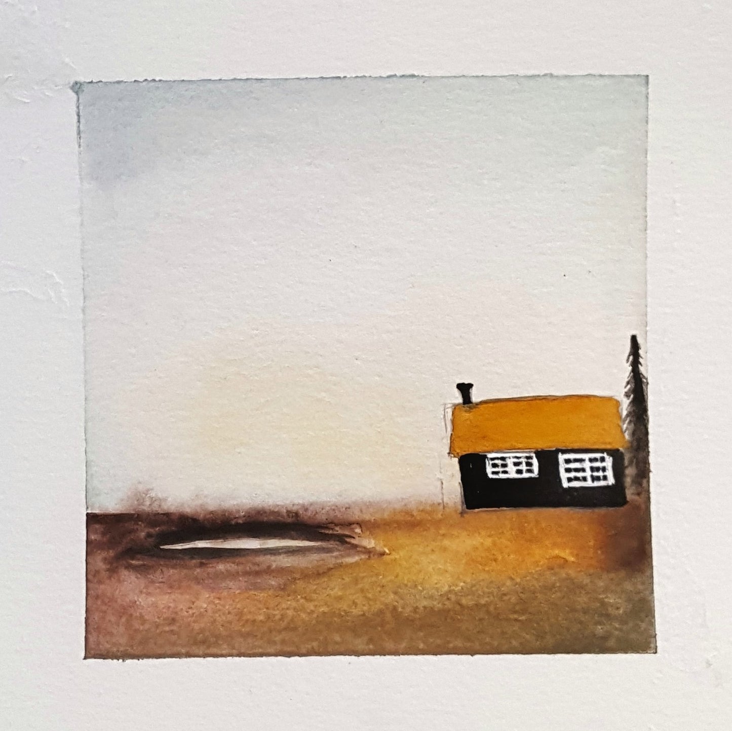 Aquarelle on Canson 140lb watercolor paper with Acrylic paint details