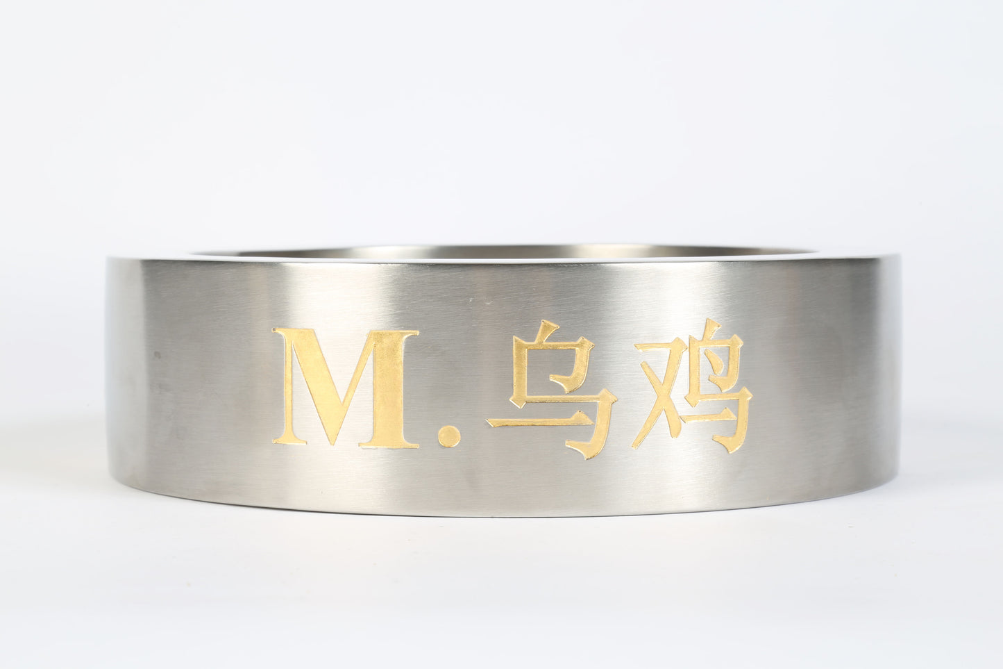 steel ring with gold