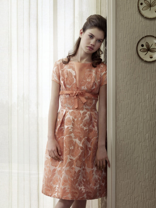 Erwin olaf grief series portrait of sarah woman in orange dress