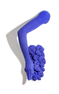 3d sculpture in bronze in blue