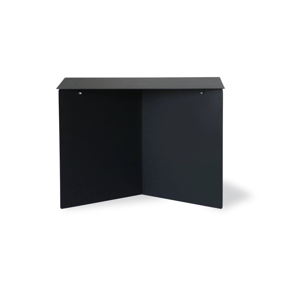 rectangle black metal accent table