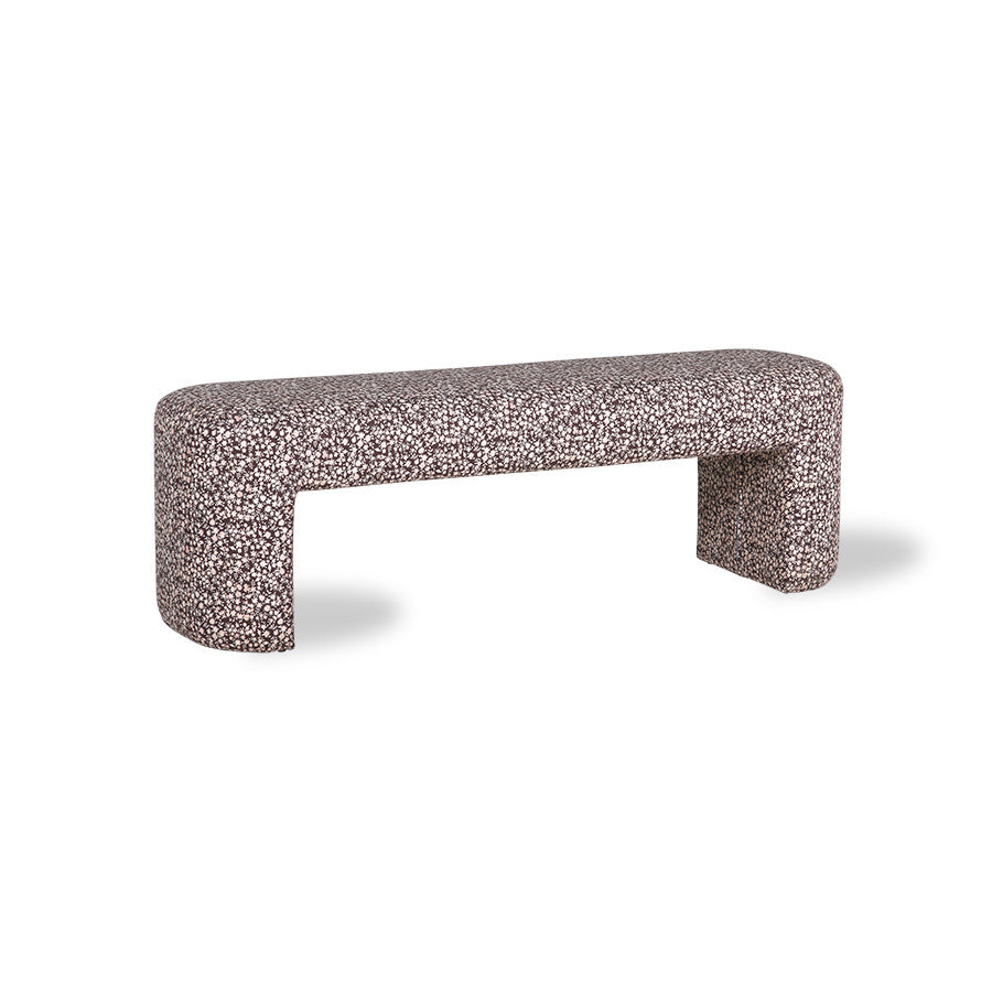 retro look upholstered lobby bench