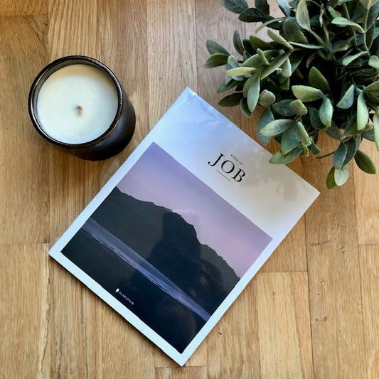 Bible Book of Job flatlay