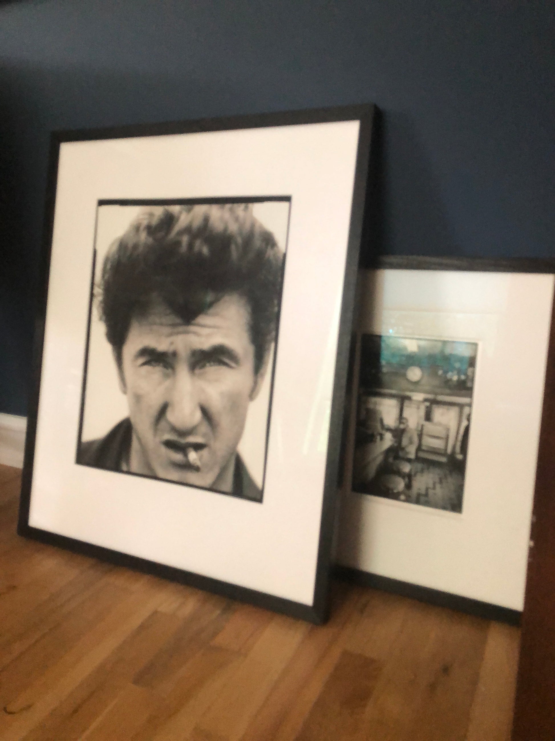 sean penn in black and white framed