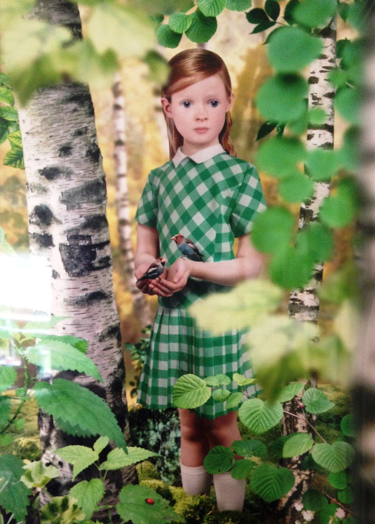 Ruud van Empel art photo of girl in green dress in woods