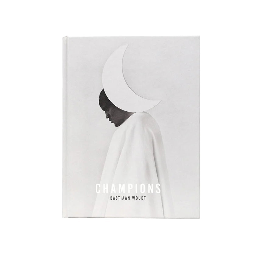 Book cover with a silhouette of a person wearing a headscarf on a white background