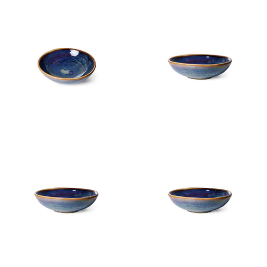 Chef ceramics - small dish rustic blue (set of 4)