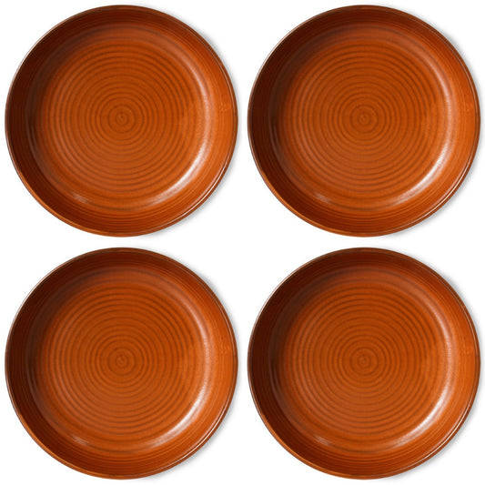 Chef ceramics - deep plate burned orange - large (set of 4)