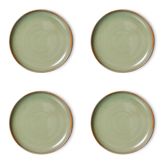 Chef ceramics side plate moss green - set of 4