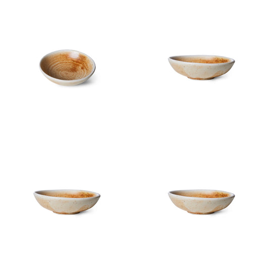 Chef ceramics - small dish cream / brown (set of 4)