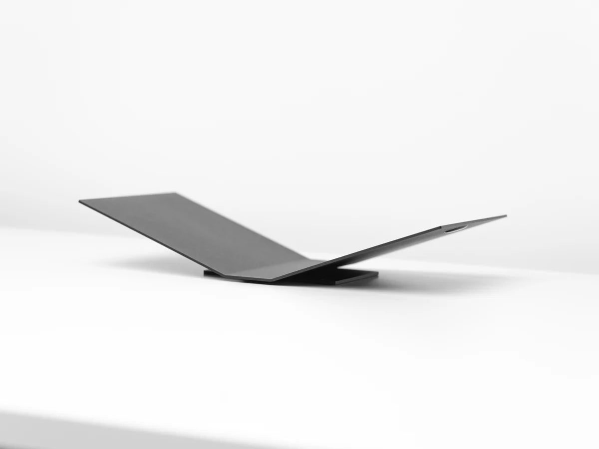 Modern black coffee table on a white background