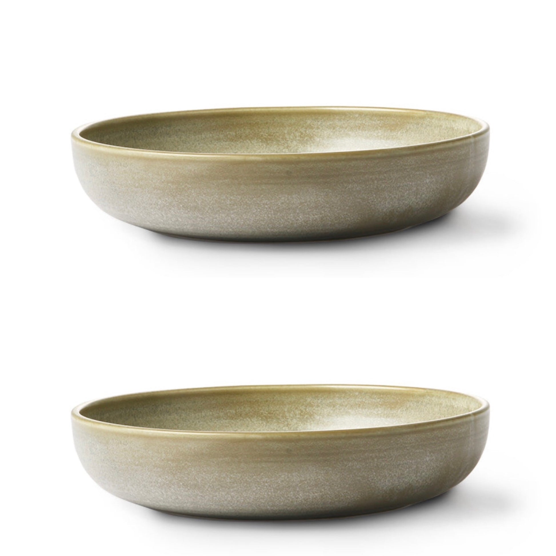green gray rustic style deep bowl plates