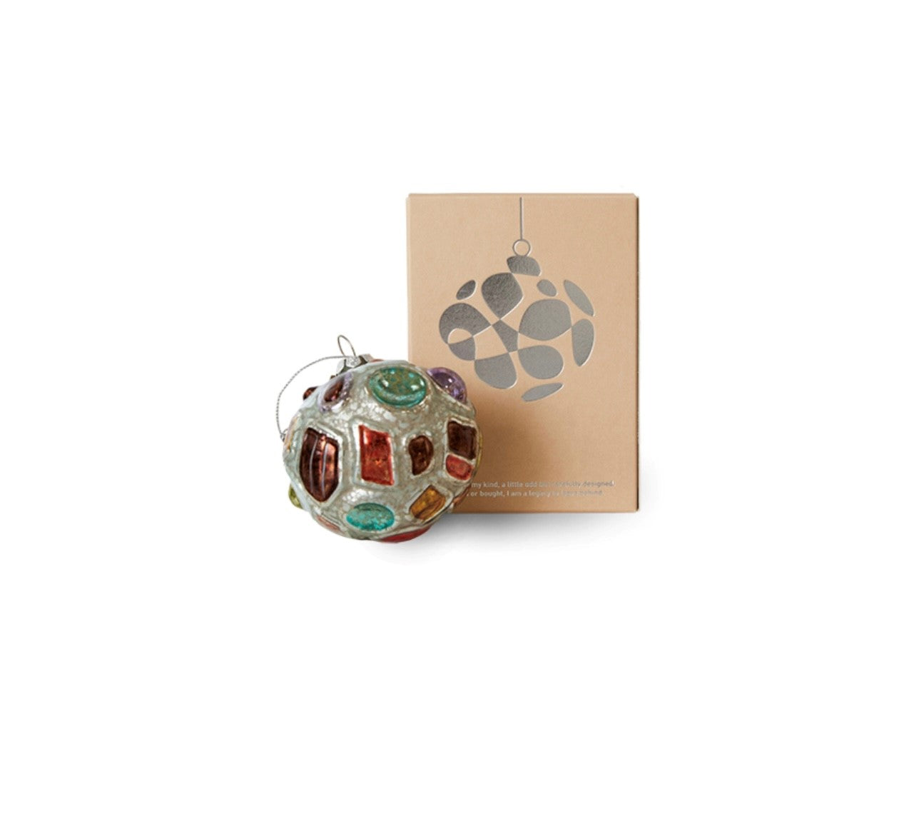 artistic glass Christmas ornament with box