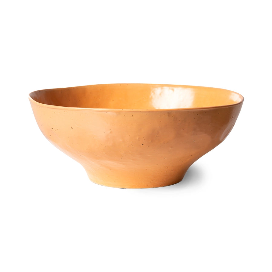 orange organic shaped porcelain bowl