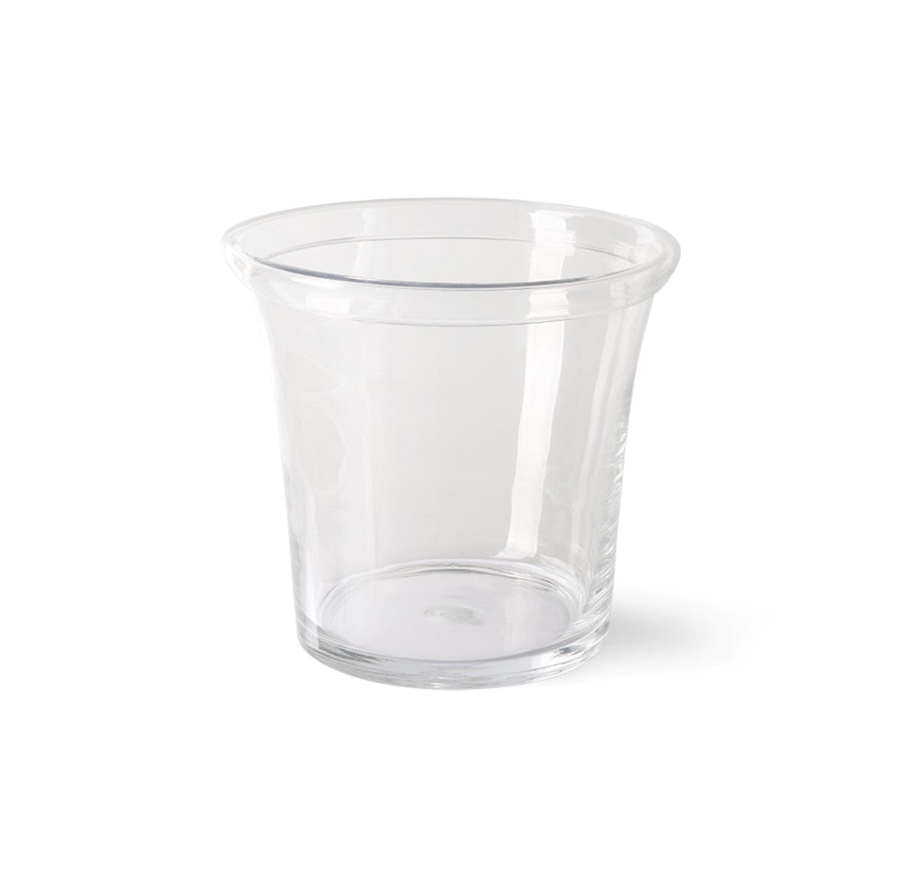 solid glass transparent planter