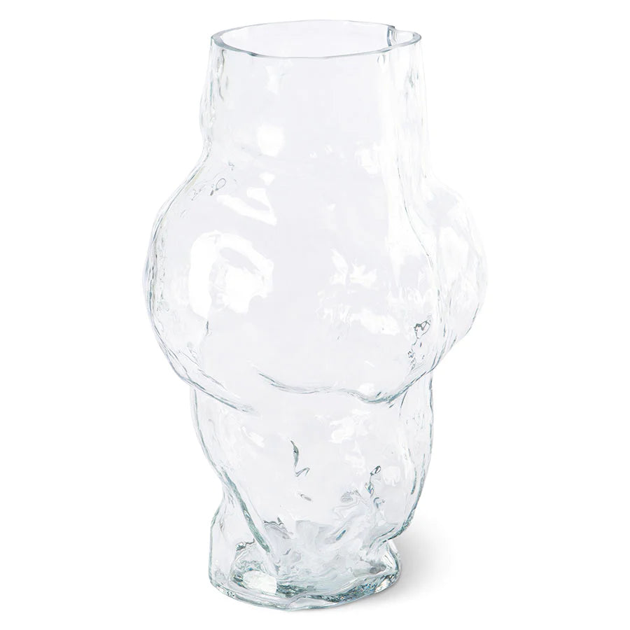 transparent glass cloud shaped vase 
