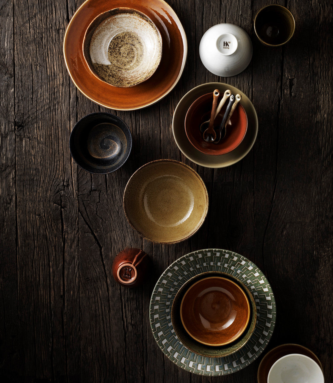Kyoto ceramics tableware bowls plates and spoons