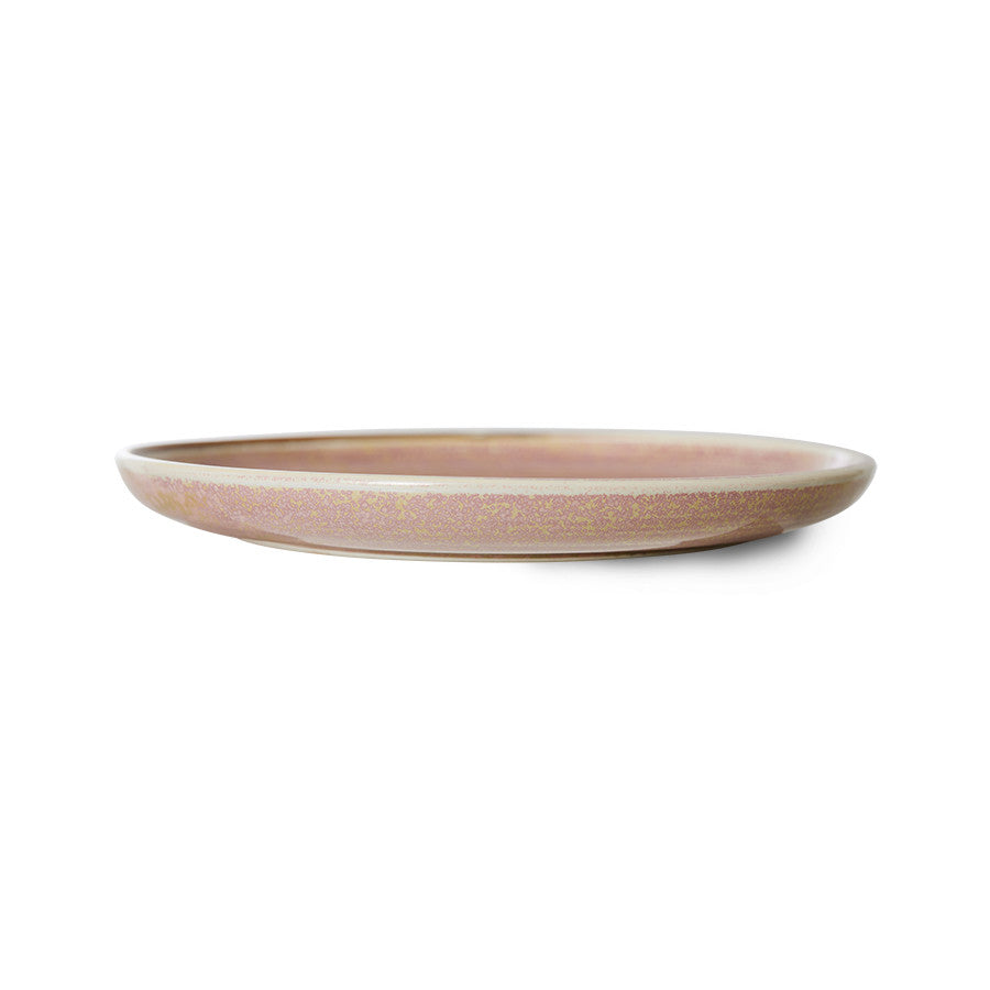 porcelain rustic pink side plate