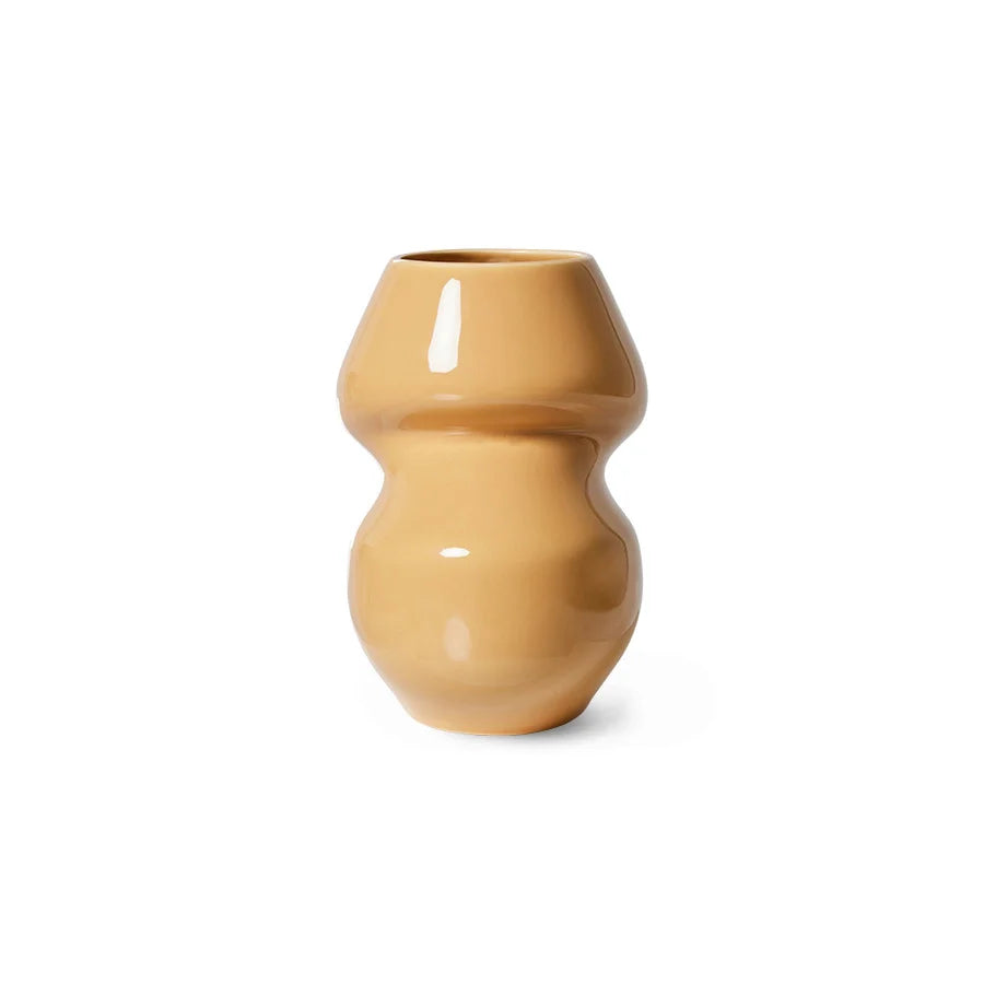 light brown organic shaped vase sculpture