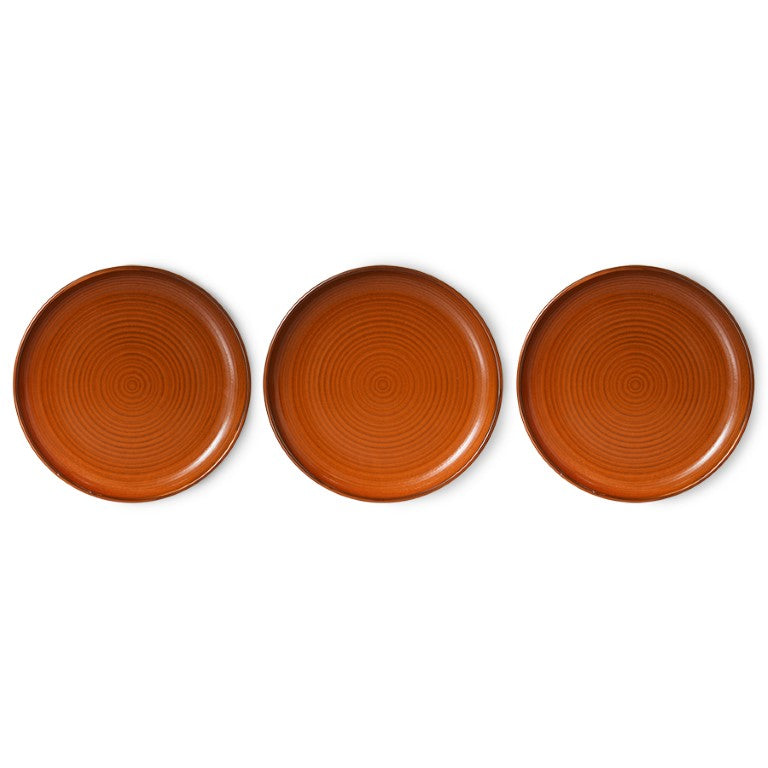 porcelain orange dinner plates