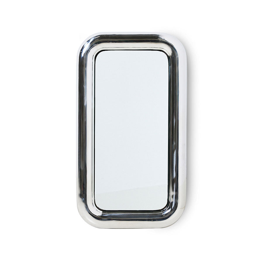 rectangular chrome chubby mirror