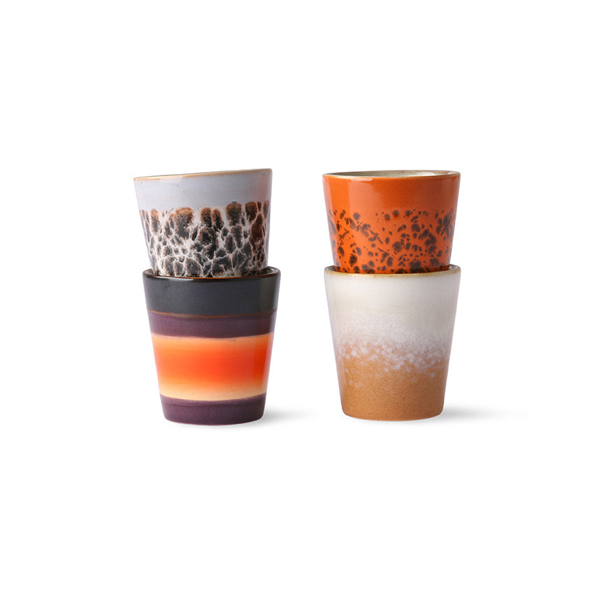 set of 4 small cups for ristretto coffee drinks