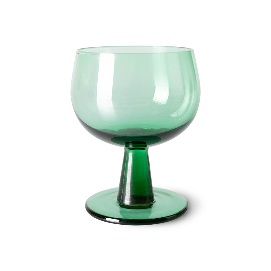 fern green wine glass low stem