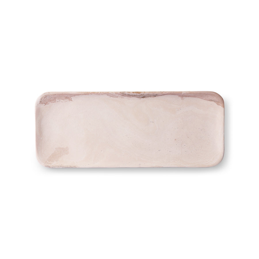 rectangle marble pink tray