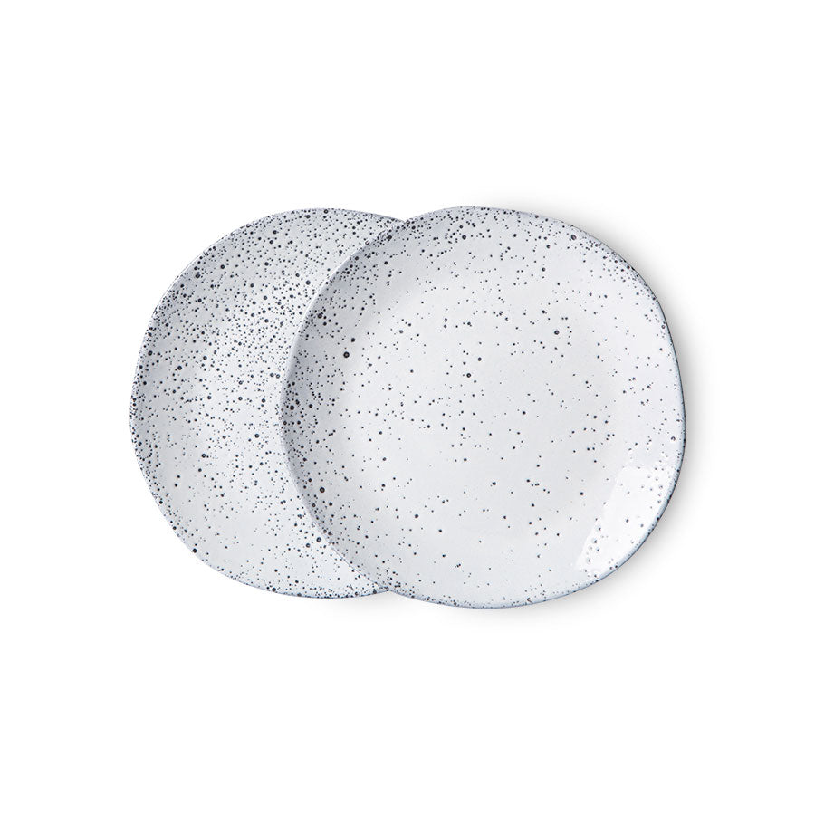 Gradient ceramics - dessert plates cream (set of 2)