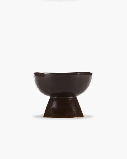 black footed bowl on white background