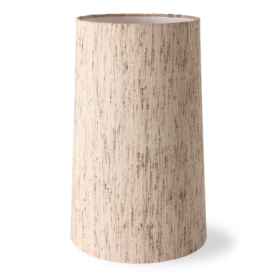 fiber silk tall lamp shade in neutral with brown