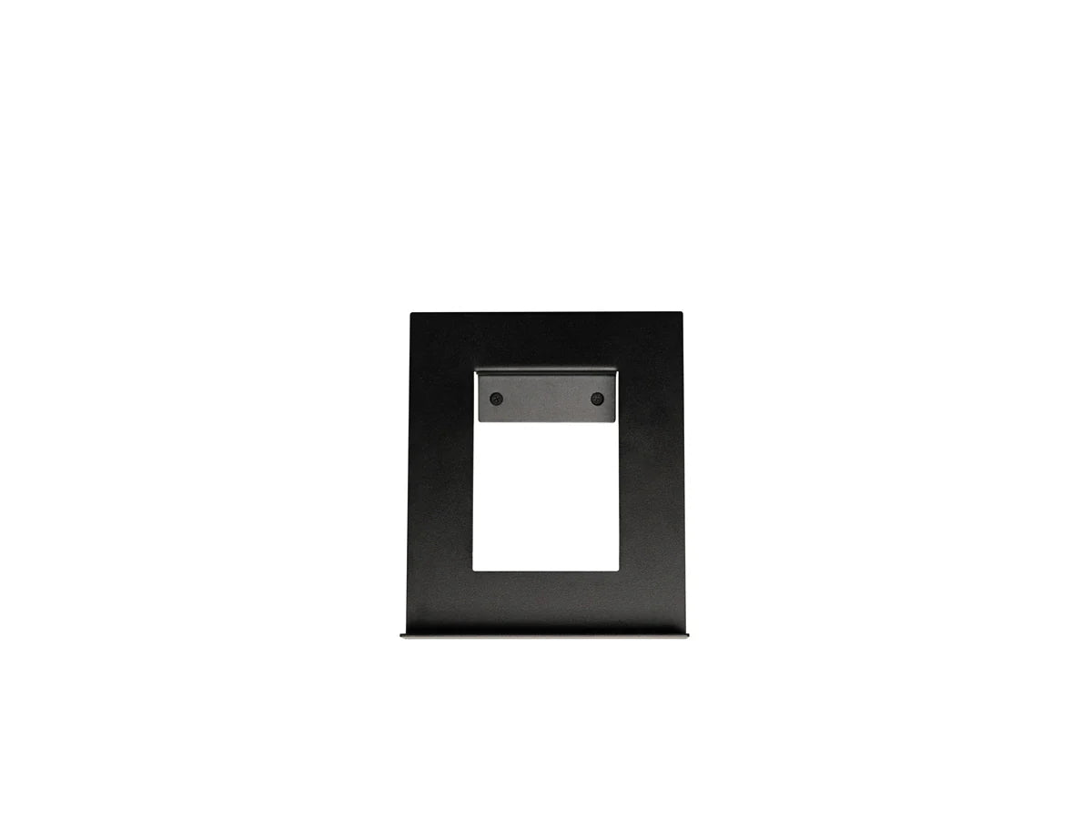 Black rectangular frame on a white background