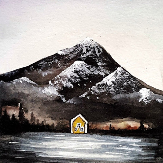 the lake house by emma rodrigues watercolor on paper