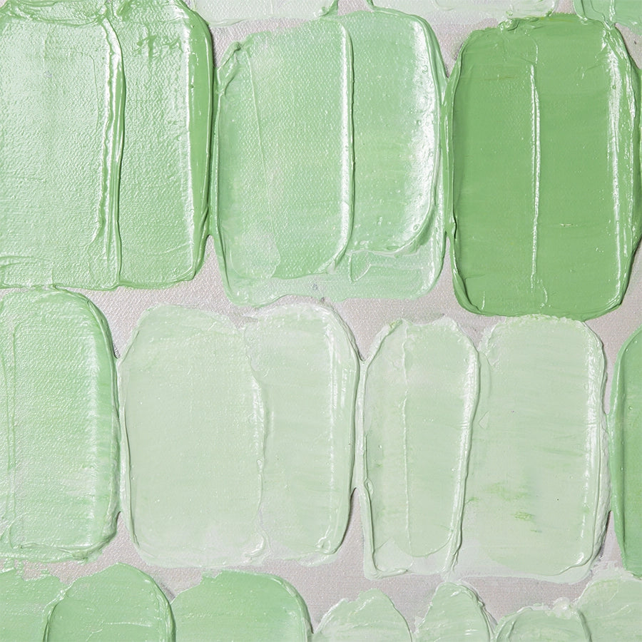 detail of green palette painting