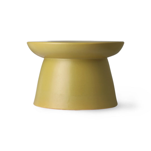 green earthenware accent table 