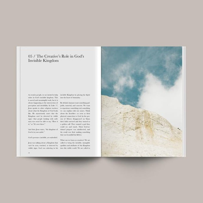 open book with text and photo on grey background