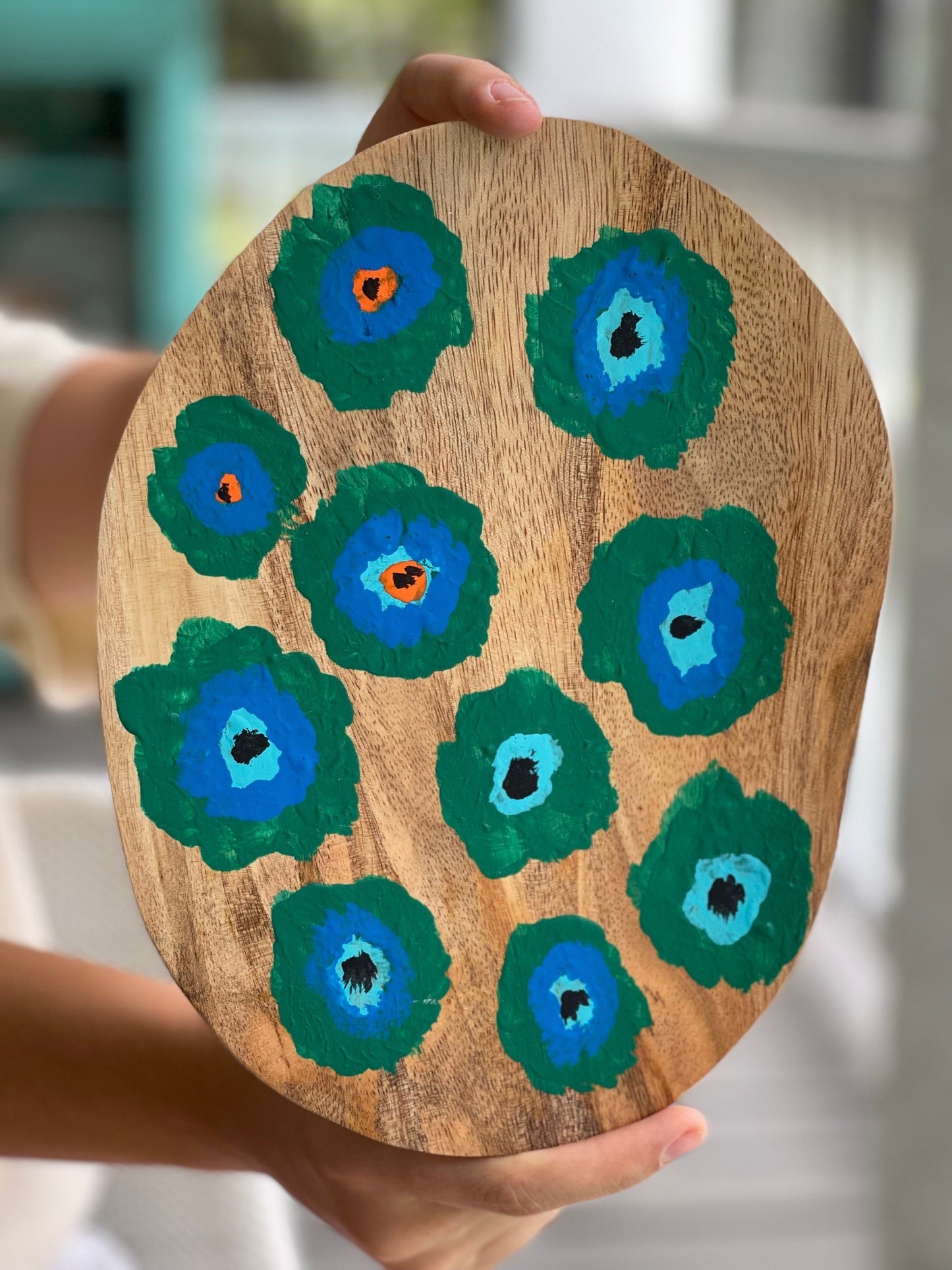 Artigirl | Art on a plate - Green flowers